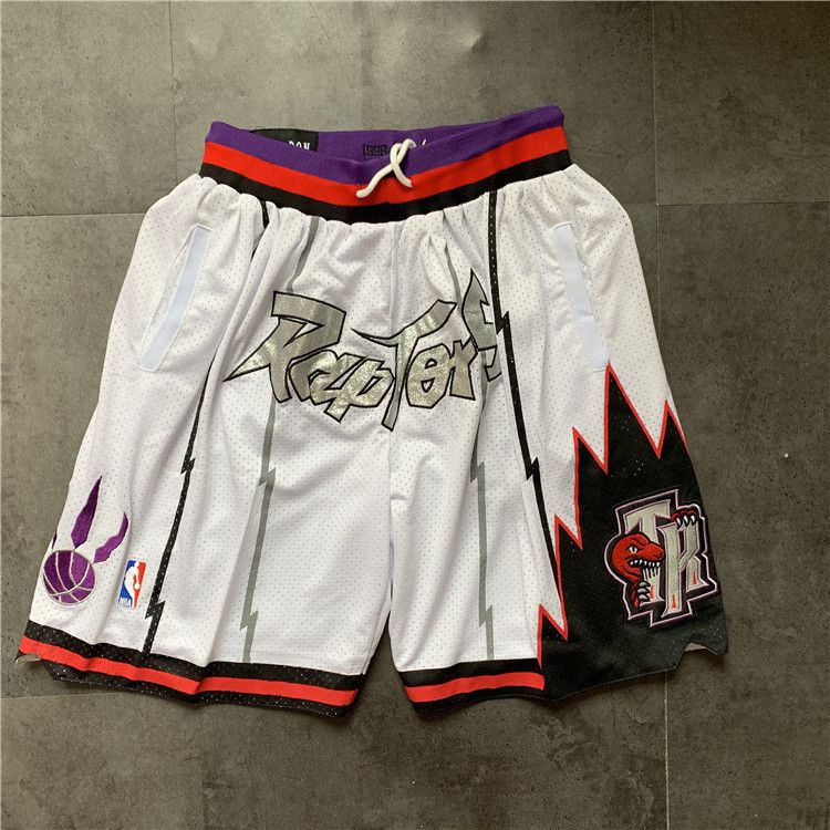 Men NBA 2021 Toronto Raptors White Shorts 1